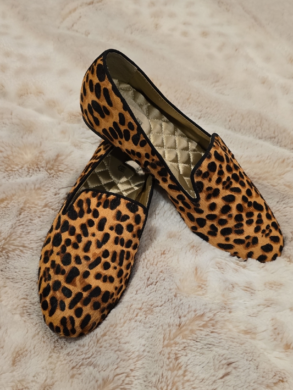 Birdies The STARLING Leopard Print Loafers Sz 7